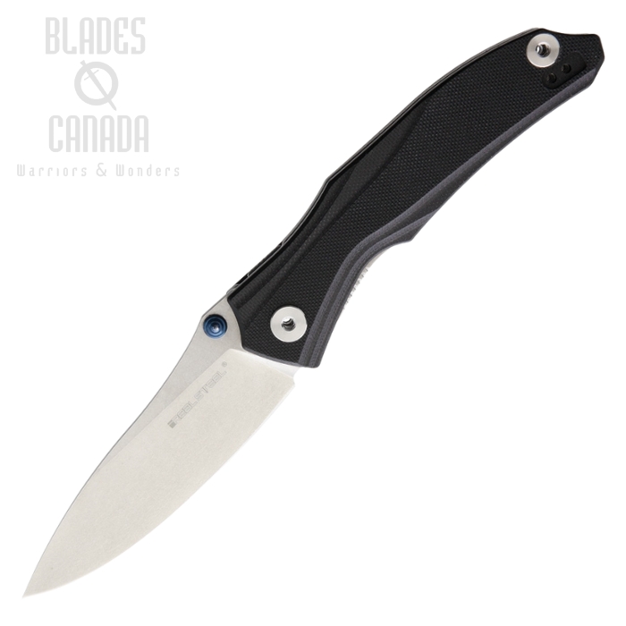 Real Steel Horus E802 Folding Knife, 14C28N Sandvik, G10 Black, 7431